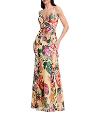 Dress the Population Jayden Sheath Long Floral Dress