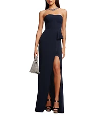 Dress the Population Kai Sweetheart Neck Sleeveless Wrap Skirt Maxi Dress