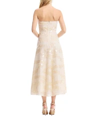 Dress the Population Kailyn Strapless Sequin A-Line Midi Dress