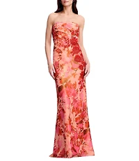 Dress the Population Kinley Strapless Floral Gown