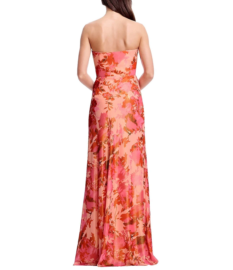 Dress the Population Kinley Strapless Floral Gown