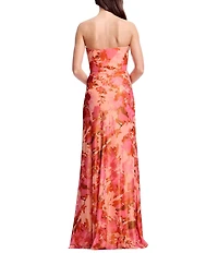 Dress the Population Kinley Strapless Floral Gown
