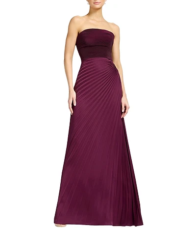 Dress the Population Kinley Strapless Pleated A-Line Dress