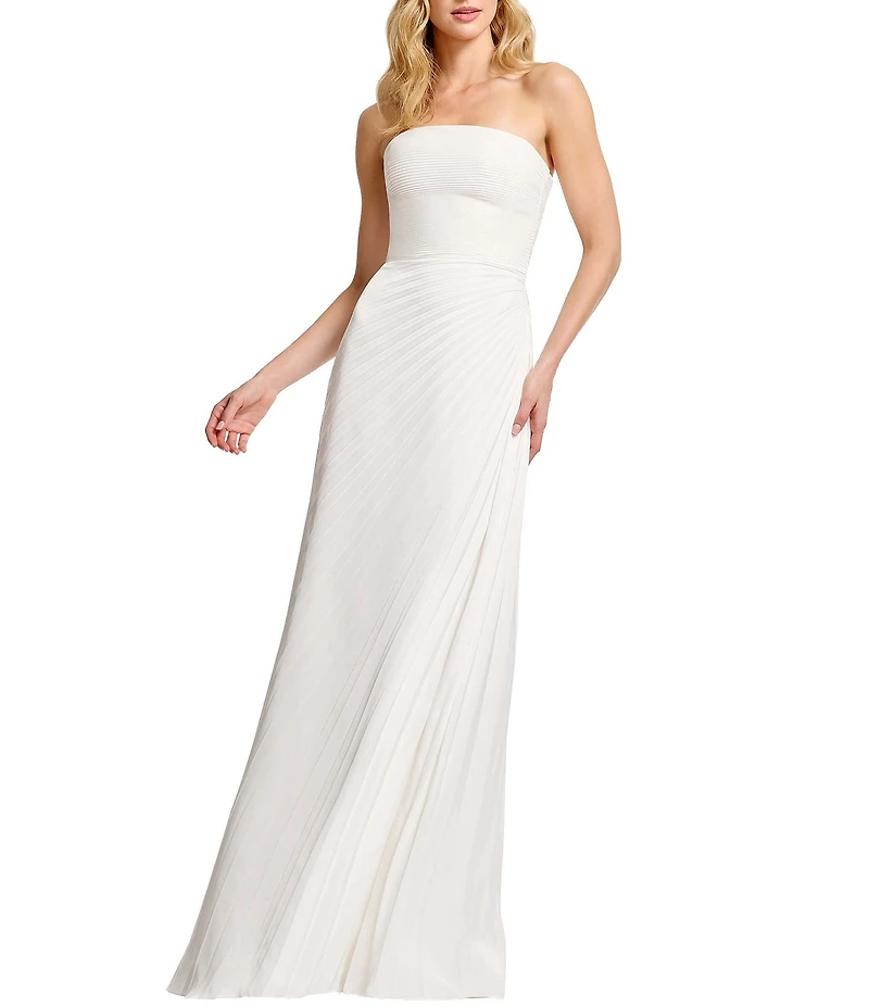Dress the Population Kinley Strapless Pleated A Line Dress