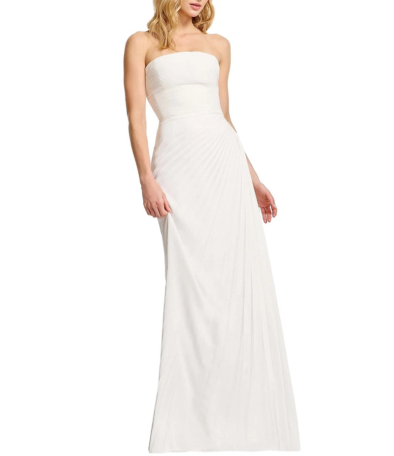 Dress the Population Kinley Strapless Pleated A Line Dress