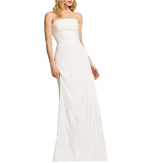 Dress the Population Kinley Strapless Pleated A Line Dress