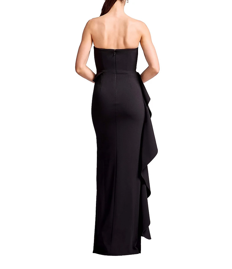 Dress the Population Laysia Peplum Strapless Gown