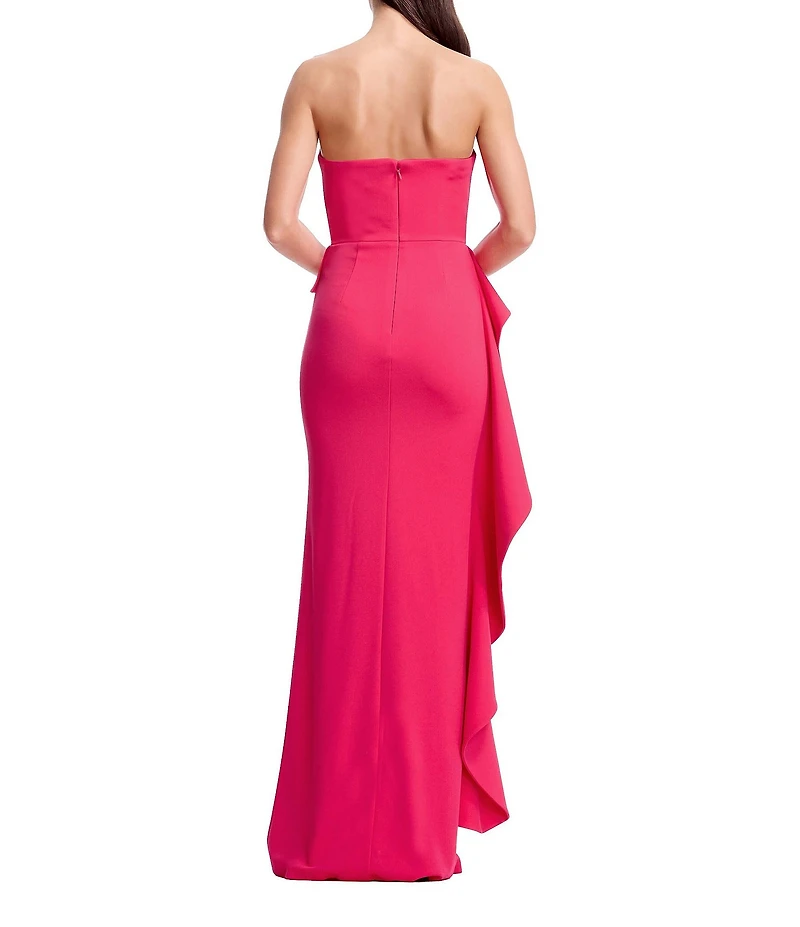 Dress the Population Laysia Peplum Strapless Gown