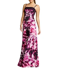 Dress the Population Luciella Satin Floral Sleeveless Gown