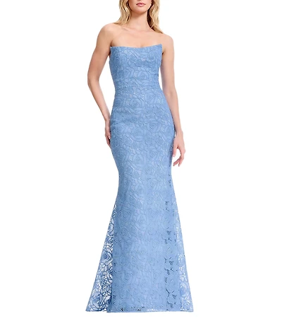 Dress the Population Murphy Strapless Lace Long Gown