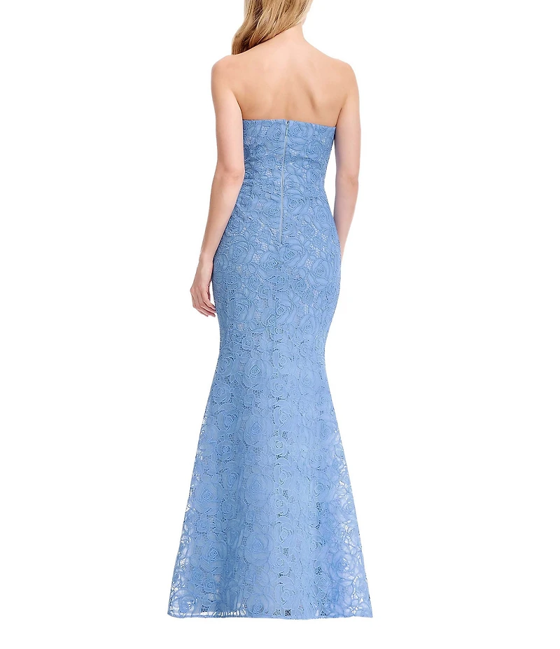 Dress the Population Murphy Strapless Lace Long Gown