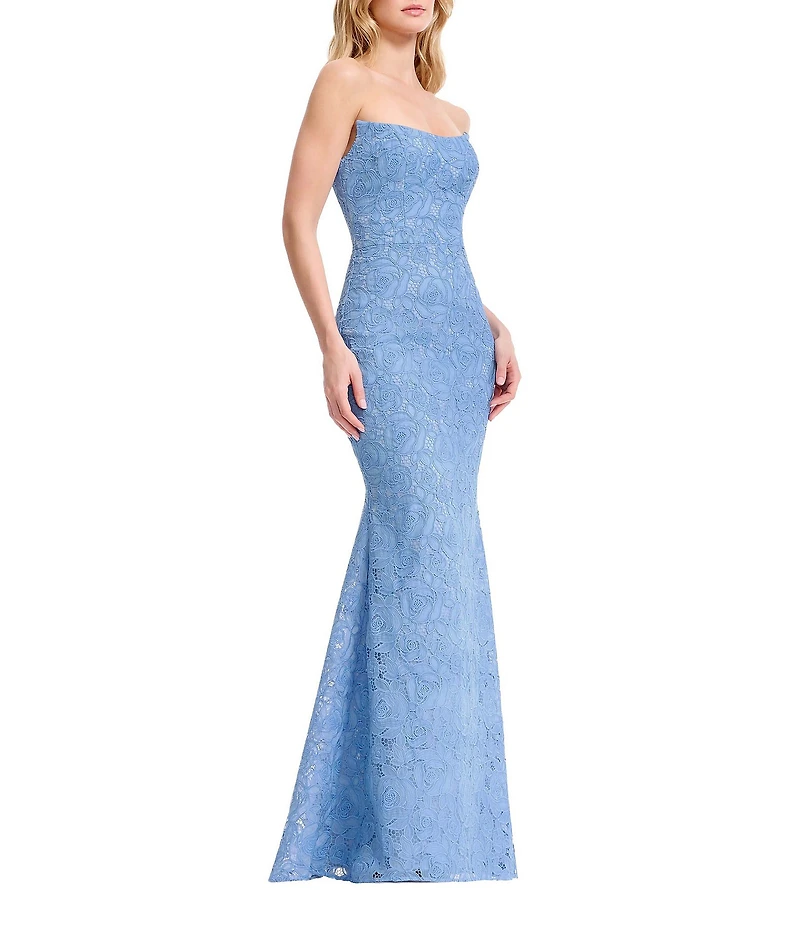 Dress the Population Murphy Strapless Lace Long Gown