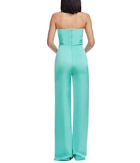 Dress the Population Shawn Strapless Ruffle Front Slit Jumpsuit