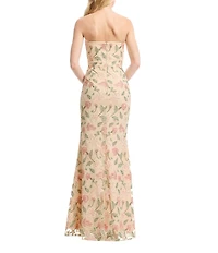 Dress the Population Sheridan Embroidered Floral Strapless Sweetheart Mermaid Gown