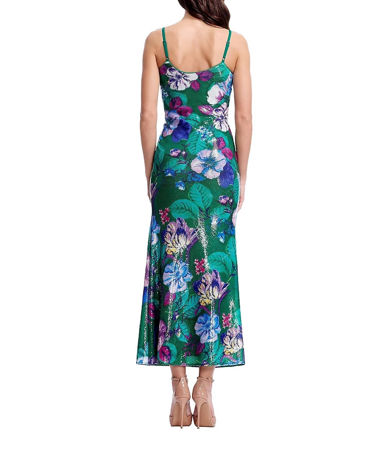 Dress the Population Susan Sleeveless Shift Sheath Tea Length Dress