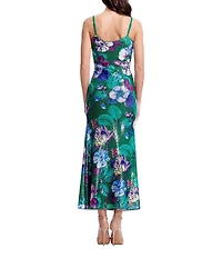 Dress the Population Susan Sleeveless Shift Sheath Tea Length Dress