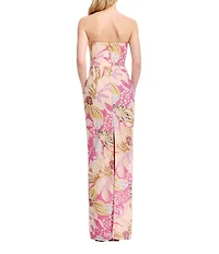 Dress the Population Vada Floral Sequin Sheath Long Dress