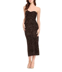 Dress the Population Vada Sequin Strapless Sheath Midi Dress