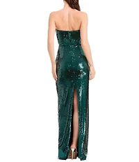 Dress The Population Vada Sequin Sweetheart Neckline Gown