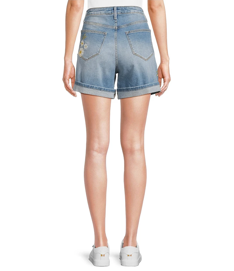 Driftwood Aria Daisy Bee Daze Stretch Denim Shorts
