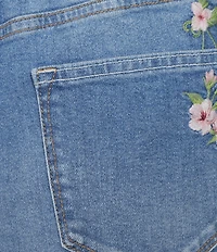 Driftwood Cayla x Cherry On Top Stretch Denim Embroidered Shorts