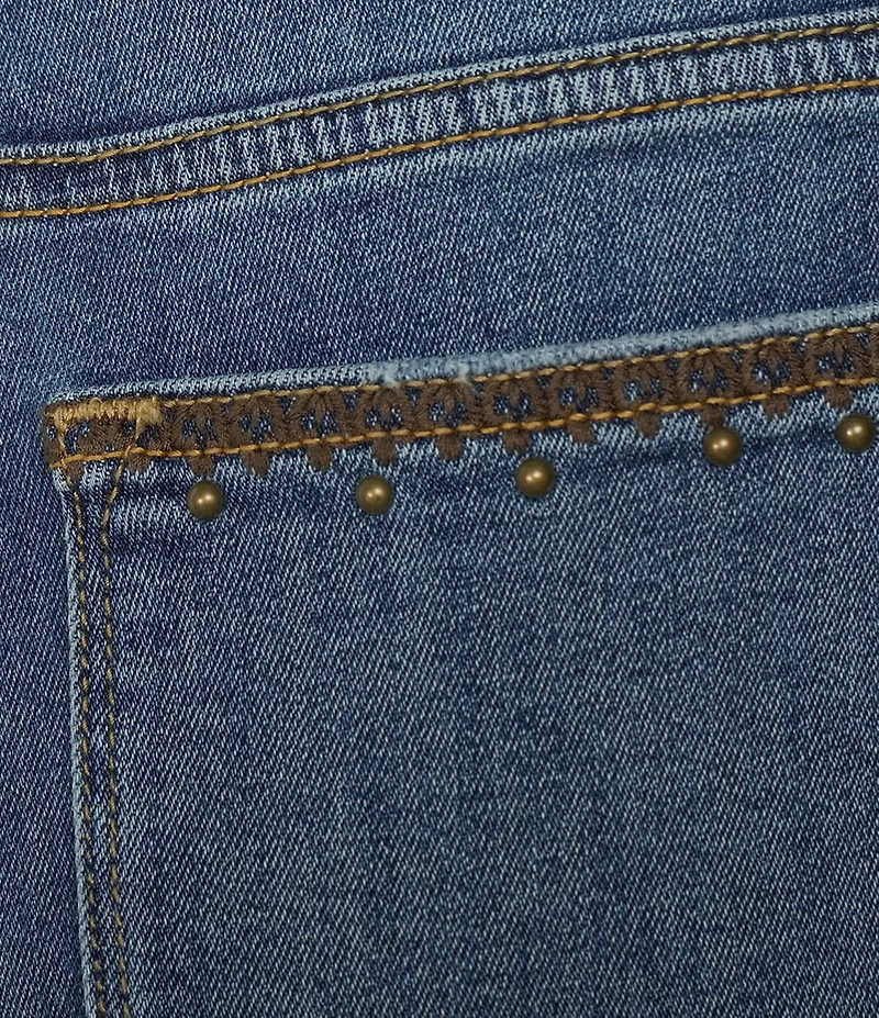 Driftwood Denim Colette Printed Wide Leg Crop Jeans