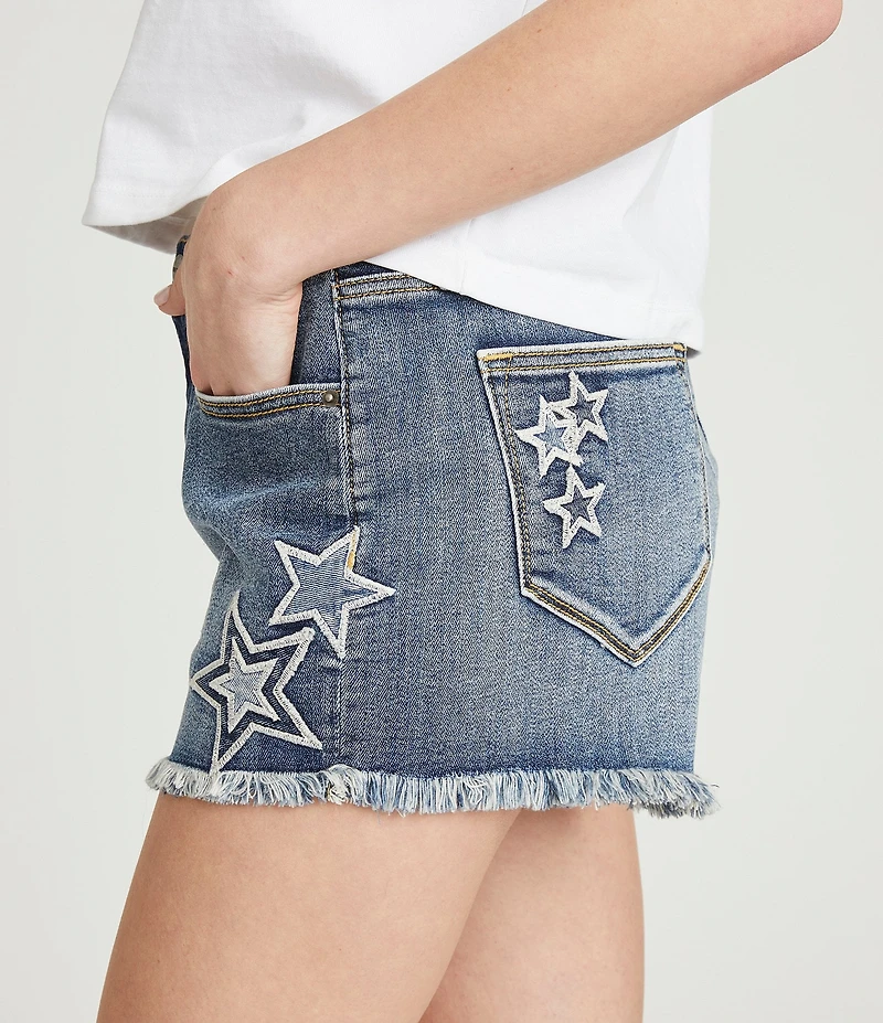 Driftwood Goldie Patriotic Denim Patchwork Shorts