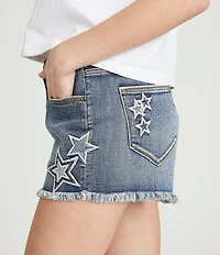 Driftwood Goldie Patriotic Denim Patchwork Shorts