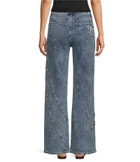 Driftwood Ira Patriotic Denim Patch Wide Leg Jeans