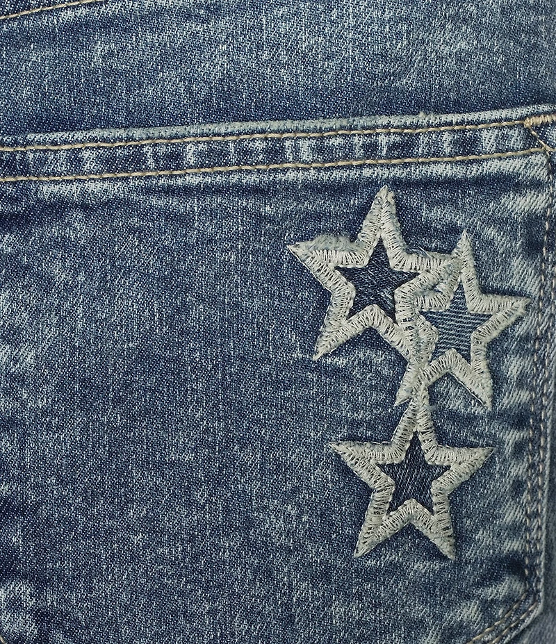 Driftwood Ira Patriotic Denim Patch Wide Leg Jeans