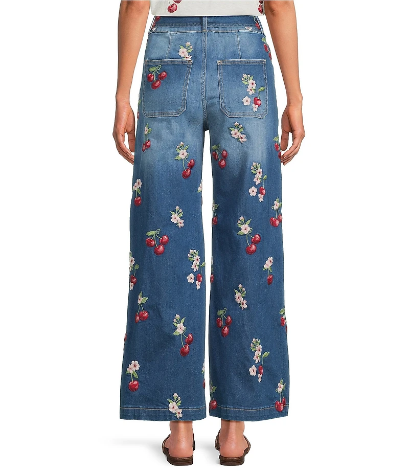 Driftwood Olivia x Cherry On Top Stretch Denim Embroidered Jeans