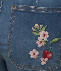 Driftwood Olivia x Cherry On Top Stretch Denim Embroidered Jeans