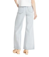 Driftwood Penelope Stretch Denim Garden Rose Embroidered Wide Leg Jeans