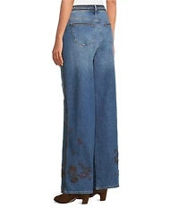 Driftwood Rina Denim Paisley Print Straight Leg Jeans