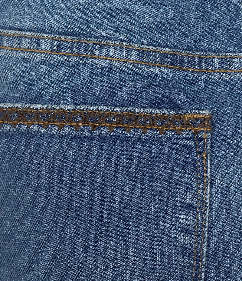 Driftwood Rina Denim Paisley Print Straight Leg Jeans