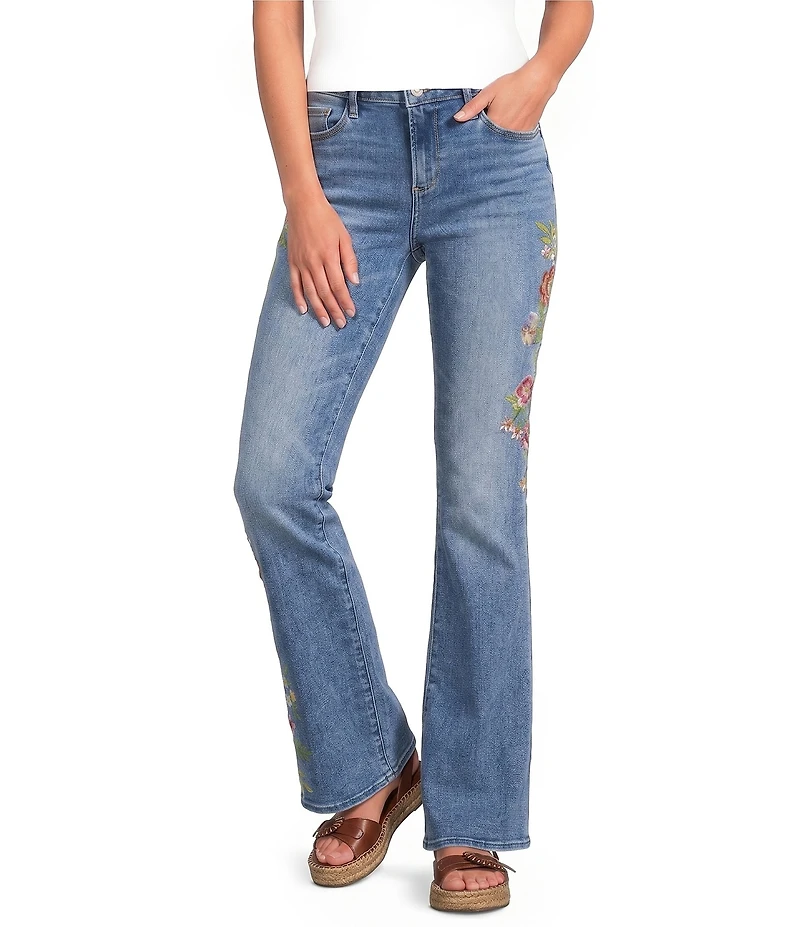 Driftwood Stretch Denim Floral Emboidered Jean