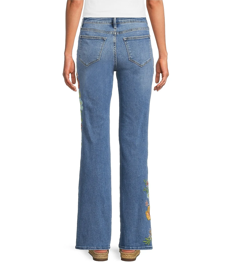 Driftwood Stretch Denim Floral Emboidered Jean