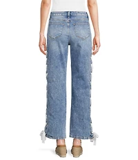 Driftwood Stretch Denim High Rise Lace Jeans