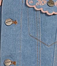 Driftwood Venus Eyelet Floral Embroidered Denim Vest