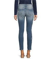 Driftwood X Bluebell Fleur Jackie Floral Embroidered High Rise Skinny Jeans