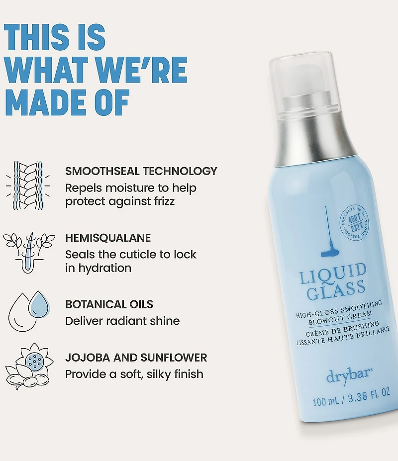 Drybar Liquid Glass High-Gloss Smoothing Blowout Cream