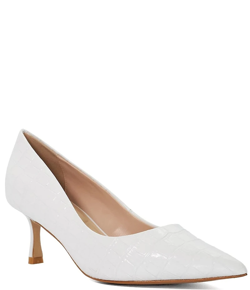 Dune London Achievable Pointed Toe Kitten Heel Pumps