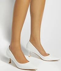 Dune London Achievable Pointed Toe Kitten Heel Pumps