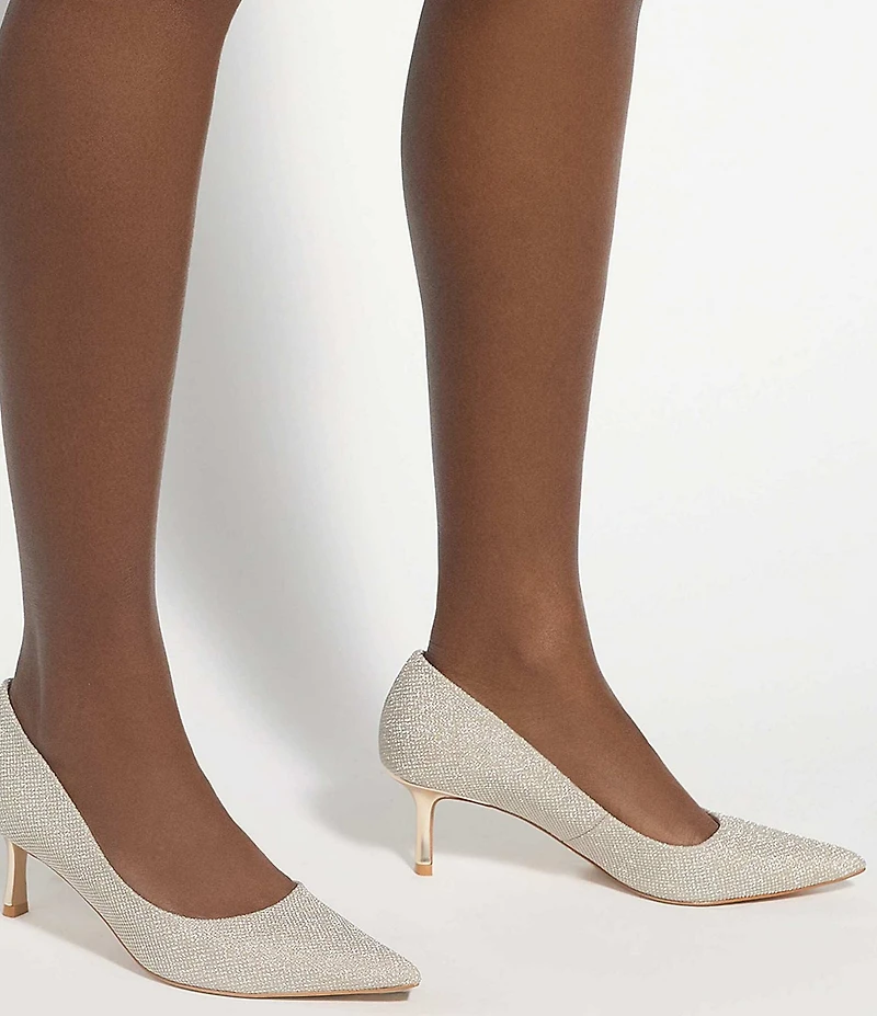 Dune London Achievable Pointed Toe Kitten Heel Pumps