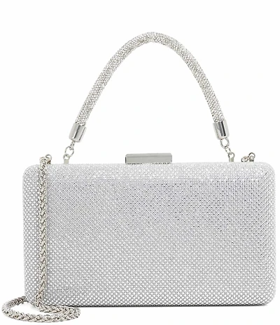 Dune London Beaut Silver Diamante Handle Clutch