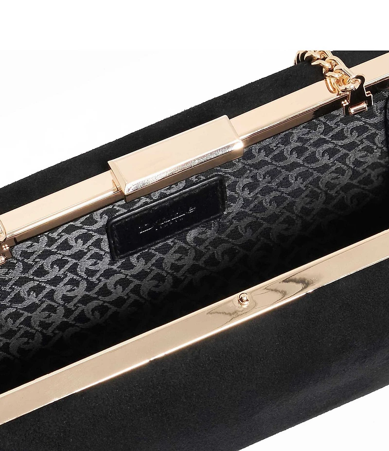 Dune London Bellaria Suede Box Clutch