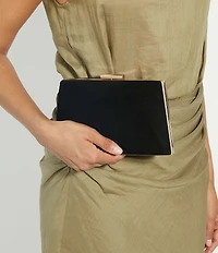 Dune London Bellaria Suede Box Clutch