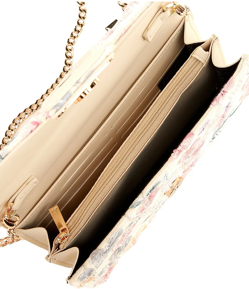 Dune London Billed Floral Print Fabric Crossbody Bag