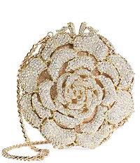 Dune London Bling Crystal Embellished Flower Clutch