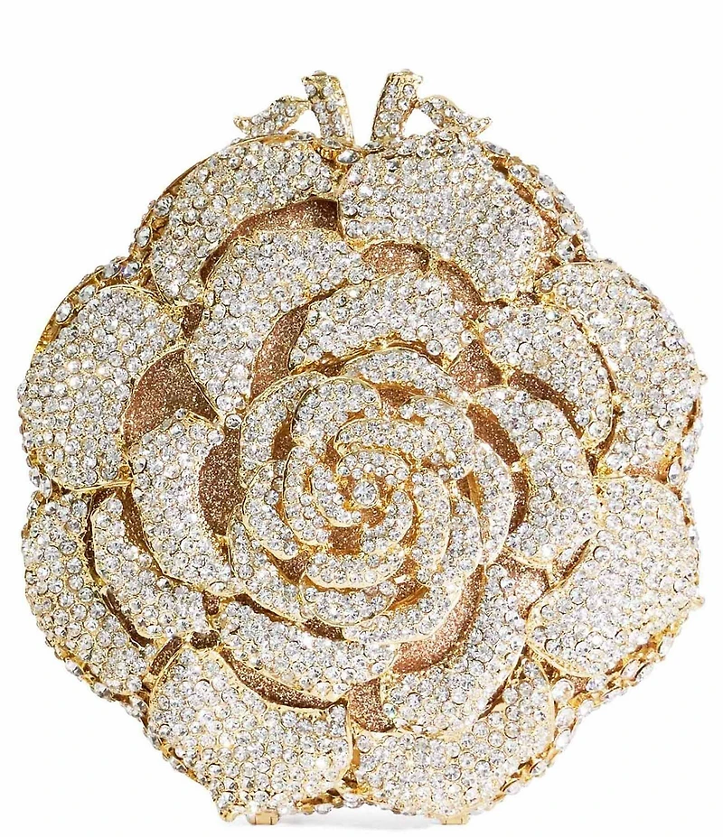 Dune London Bling Crystal Embellished Flower Clutch